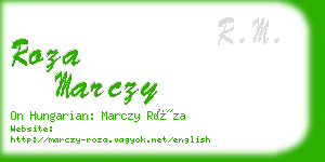 roza marczy business card